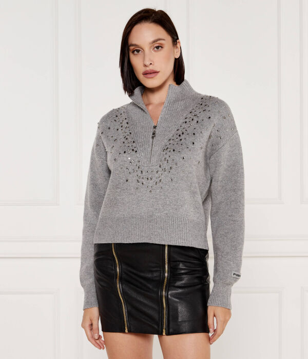 Бомбейский свитер Loose fit Pinko, серый
Бомбейский свитер Loose fit Pinko, серый