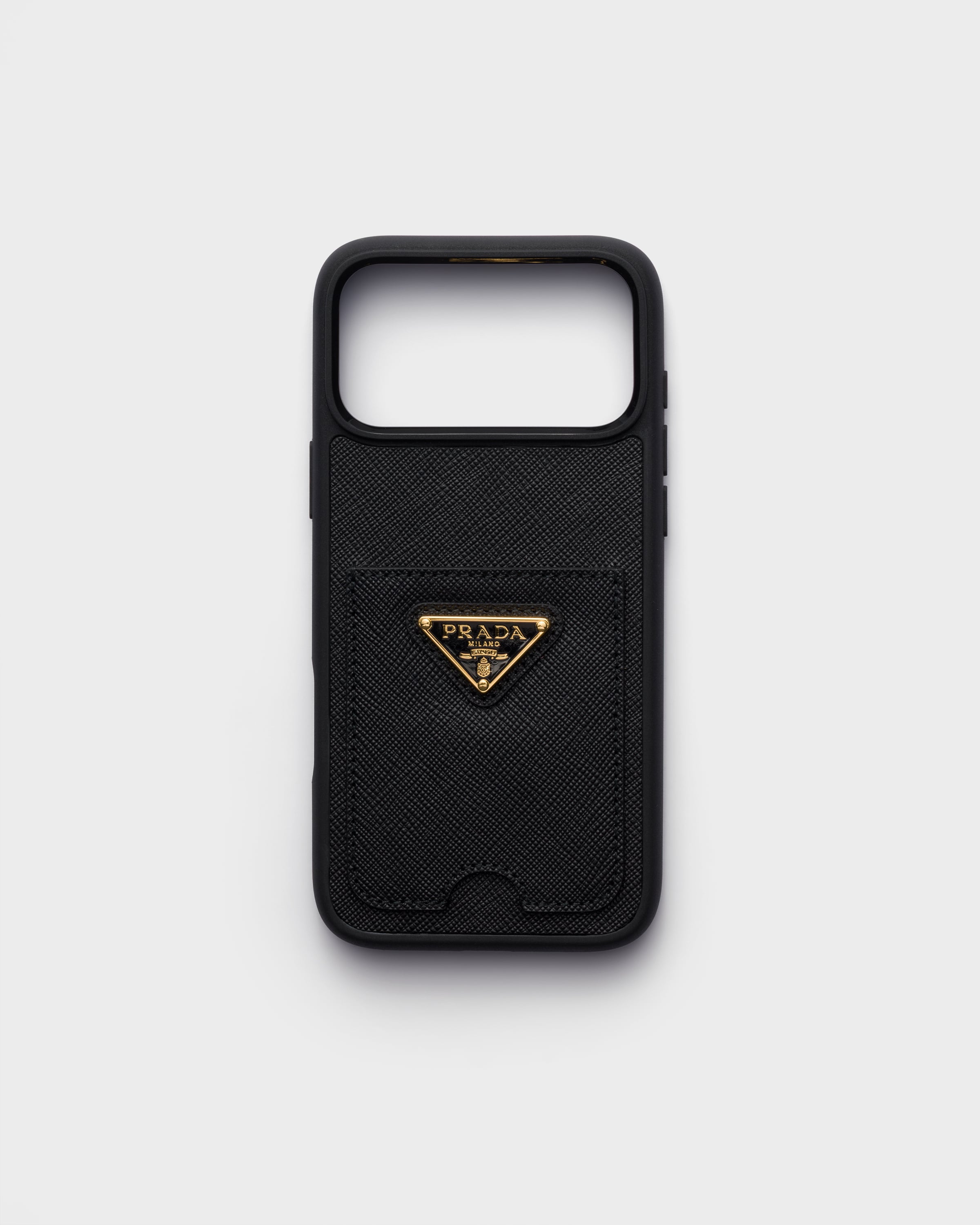 Кожаный чехол Saffiano для iPhone 17 Pro Max Prada, черный
Кожаный чехол Saffiano для iPhone 17 Pro Max Prada, черный