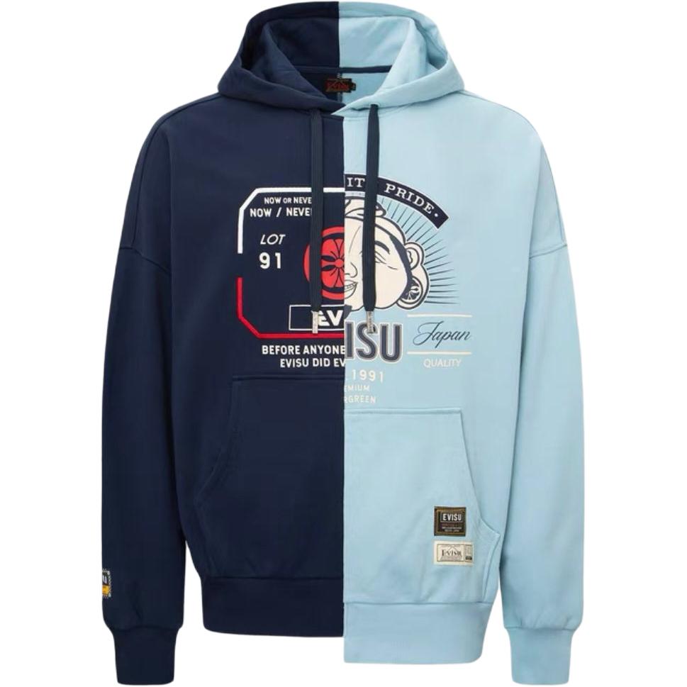 Мужская толстовка FW22, разноцветная Evisu, серый синий/темный синий
Мужская толстовка FW22, разноцветная Evisu, серый синий/темный синий