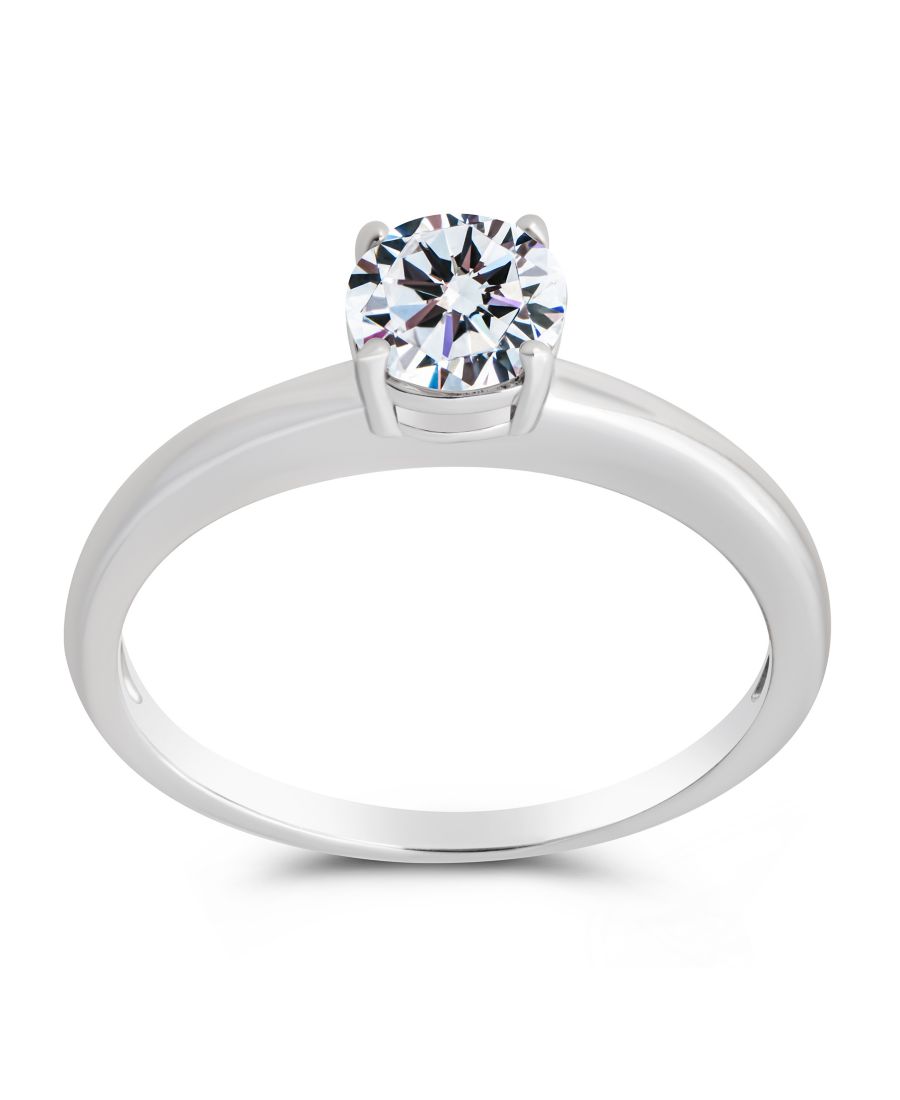 Кольцо-обручальное кольцо с бриллиантом в 4 зубцах Sterling Forever, Silver
Кольцо-обручальное кольцо с бриллиантом в 4 зубцах Sterling Forever, Silver