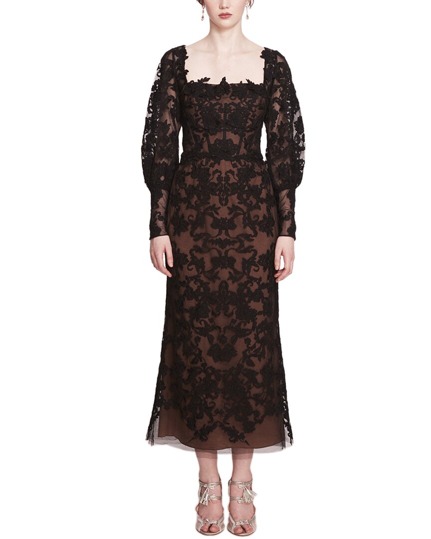 Платье миди Marchesa Notte, черный
Платье миди Marchesa Notte, черный