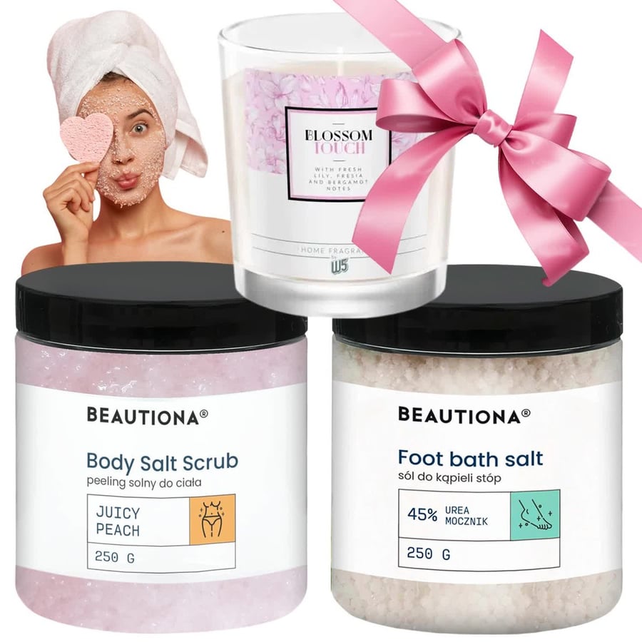 Подарочный большой набор косметики для тела и ванны Пилинг-соль для женщин Beautiona
Подарочный большой набор косметики для тела и ванны Пилинг-соль для женщин Beautiona