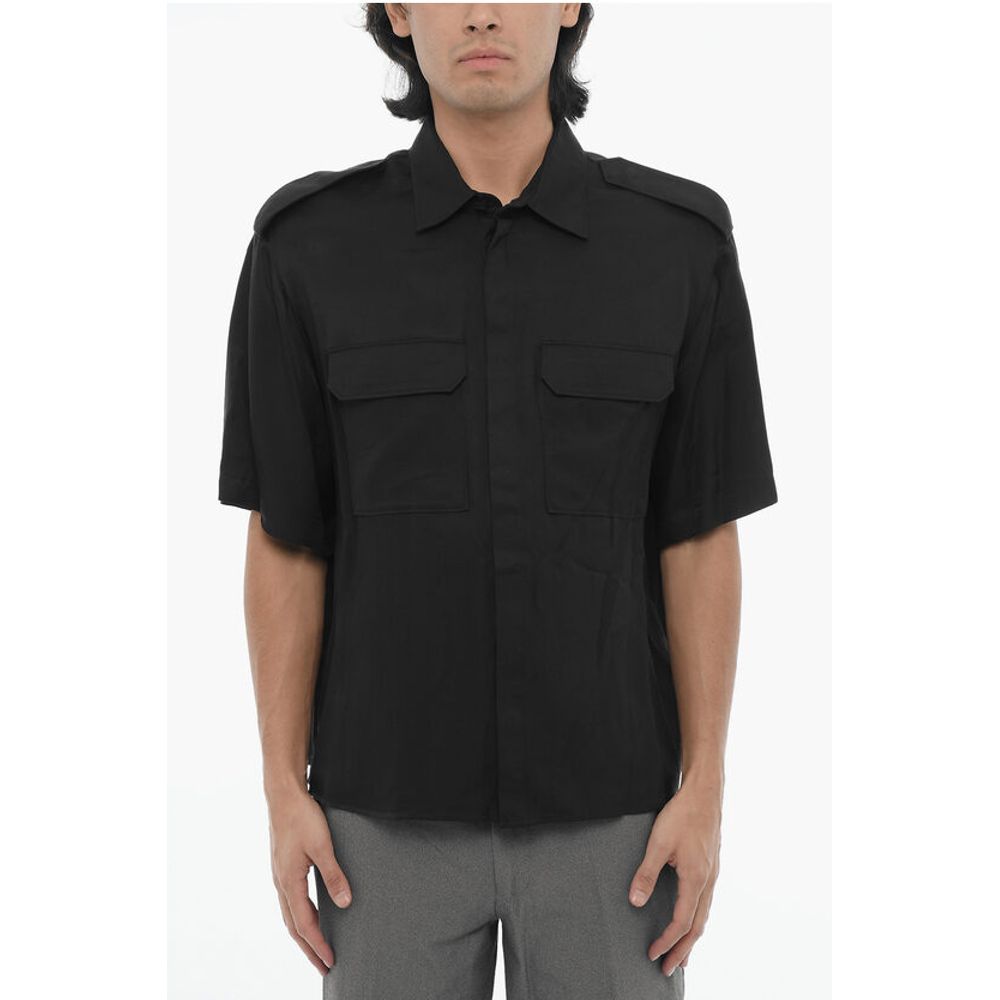 Рубашка свободного кроя с короткими рукавами и двойным нагрудным карманом Neil Barrett, Black
Рубашка свободного кроя с короткими рукавами и двойным нагрудным карманом Neil Barrett, Black