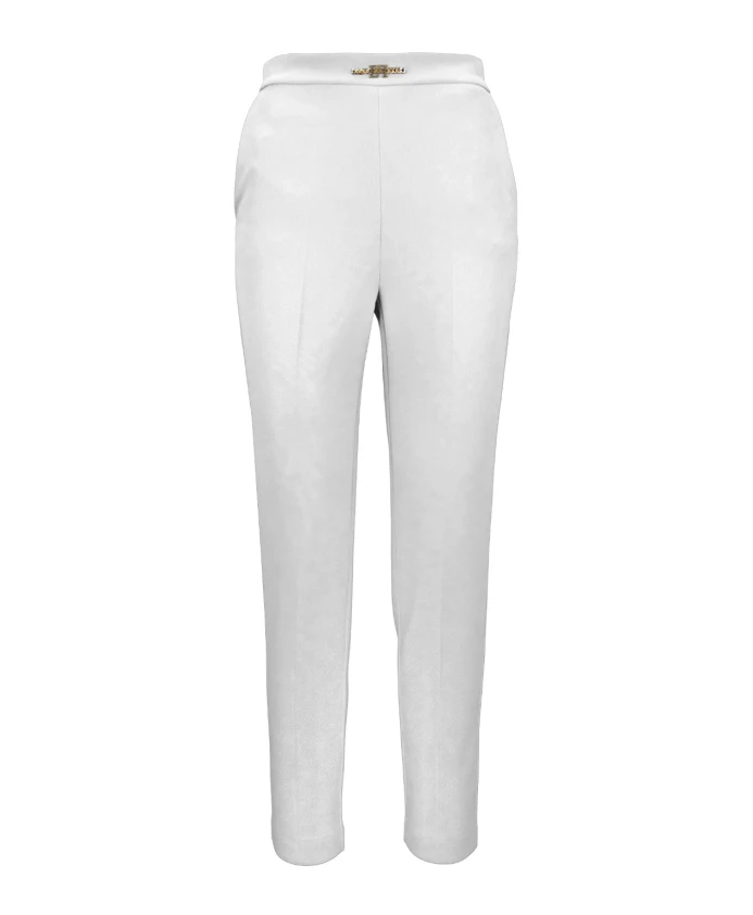 Брюки золотистого цвета с застежкой-молнией и крючком. Elisabetta Franchi, белый
Брюки золотистого цвета с застежкой-молнией и крючком. Elisabetta Franchi, белый