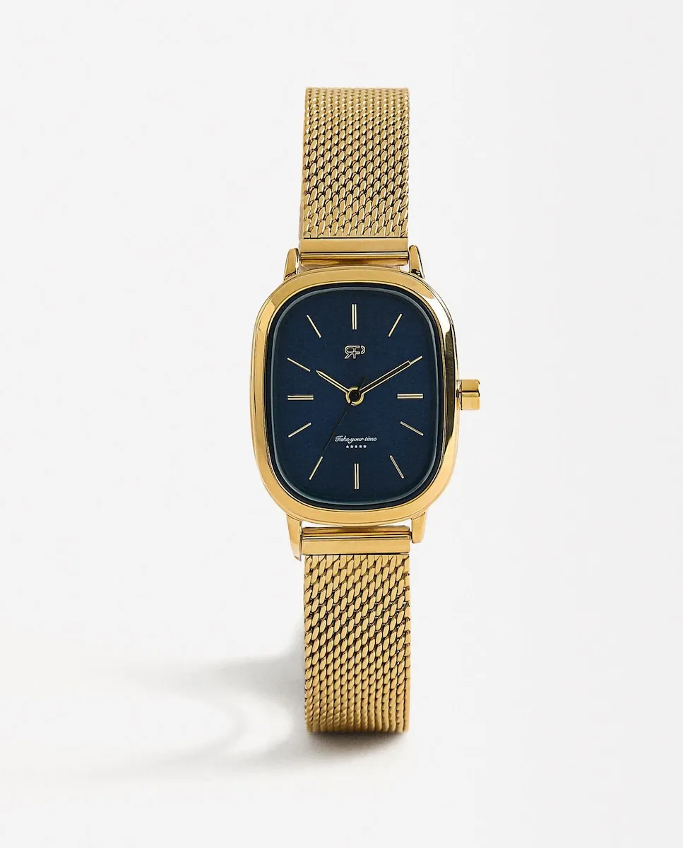 Женские часы Parfois круглые из нержавеющей стали и золота, золото 
Женские часы Parfois круглые из нержавеющей стали и золота, золото