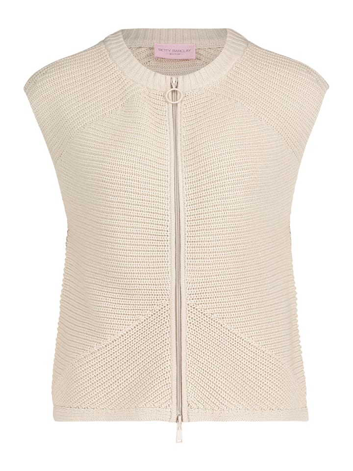 Объемный кардиган без рукавов бежевого цвета Betty Barclay
Объемный кардиган без рукавов бежевого цвета Betty Barclay
