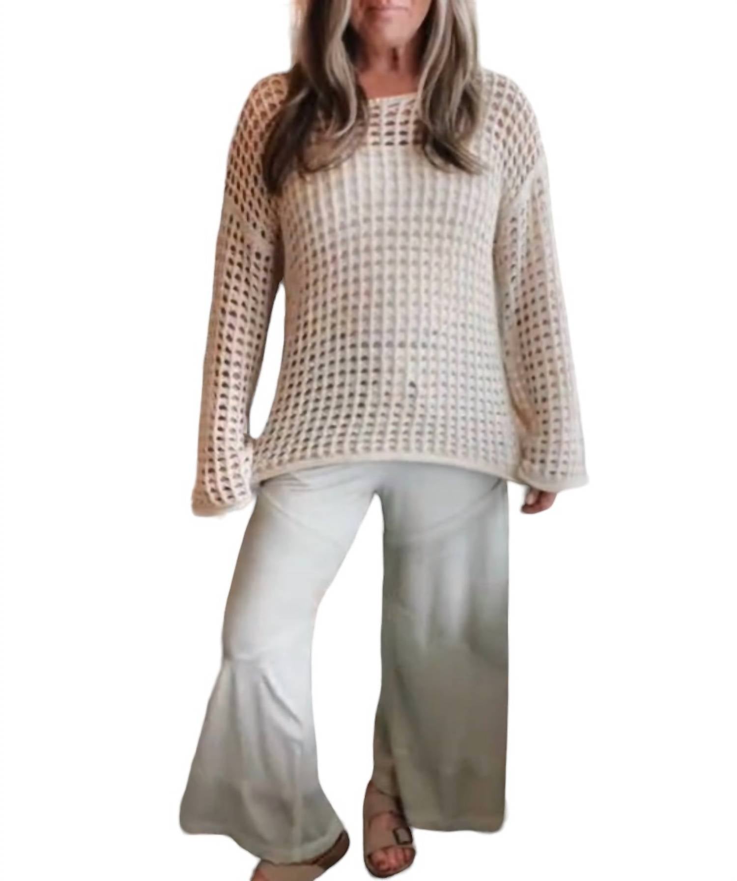 Свитер с круглым вырезом «Seaside Crochet» в натуральном цвете Blu Pepper, цвет natural
Свитер с круглым вырезом «Seaside Crochet» в натуральном цвете Blu Pepper, цвет natural