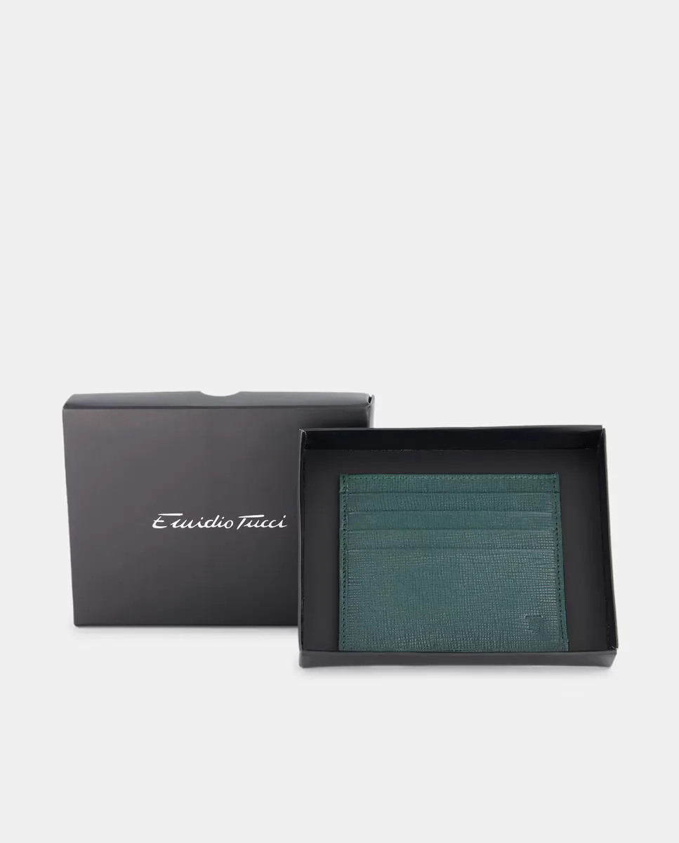 Держатель для карт из кожи Saffiano Emidio Tucci, темно-зеленый
Держатель для карт из кожи Saffiano Emidio Tucci, темно-зеленый