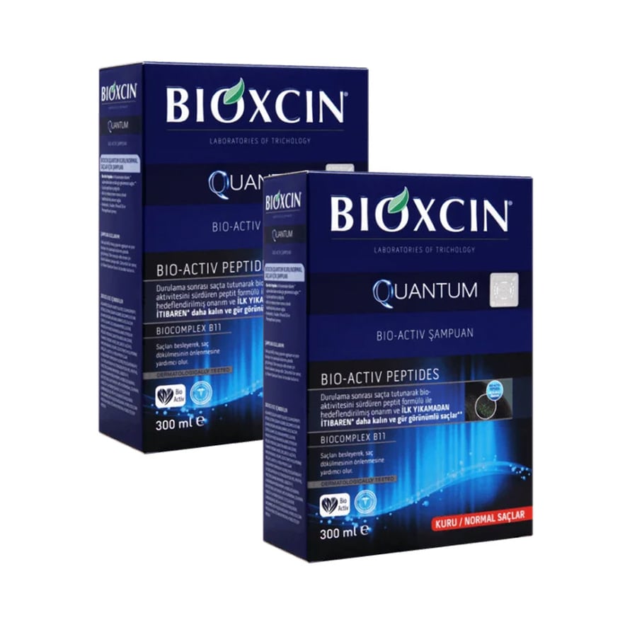 Шампунь Bioxcin Quantum для сухих и нормальных волос 2x300 мл BIOTA LABORATOIRES
Шампунь Bioxcin Quantum для сухих и нормальных волос 2x300 мл BIOTA LABORATOIRES