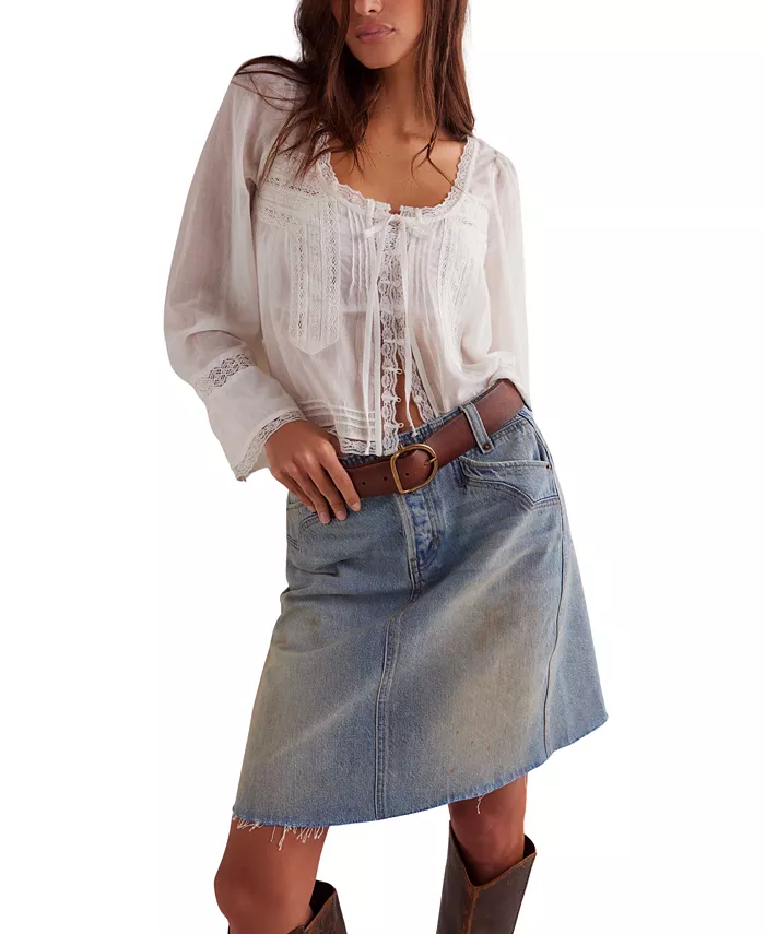 Женская джинсовая юбка с рваным краем Suzy Free People, синий
Женская джинсовая юбка с рваным краем Suzy Free People, синий