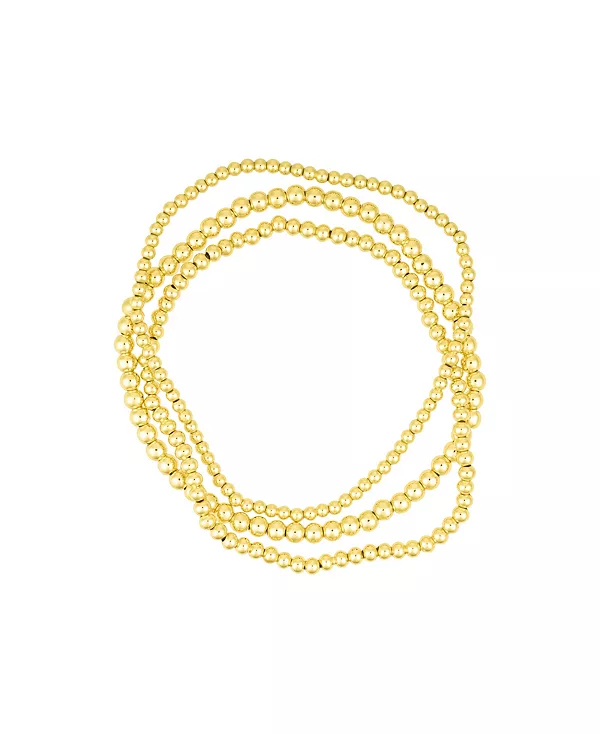 Комплект золотых браслетов-шариков Adornia, gold
Комплект золотых браслетов-шариков Adornia, gold