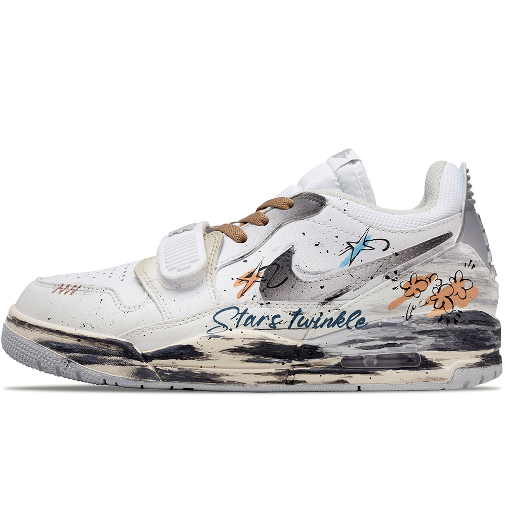 Jordan Белоснежные мужские баскетбольные кроссовки Legacy 312 Low Top с устойчивым к истиранию винтажным дизайном
Jordan Белоснежные мужские баскетбольные кроссовки Legacy 312 Low Top с устойчивым к истиранию винтажным дизайном