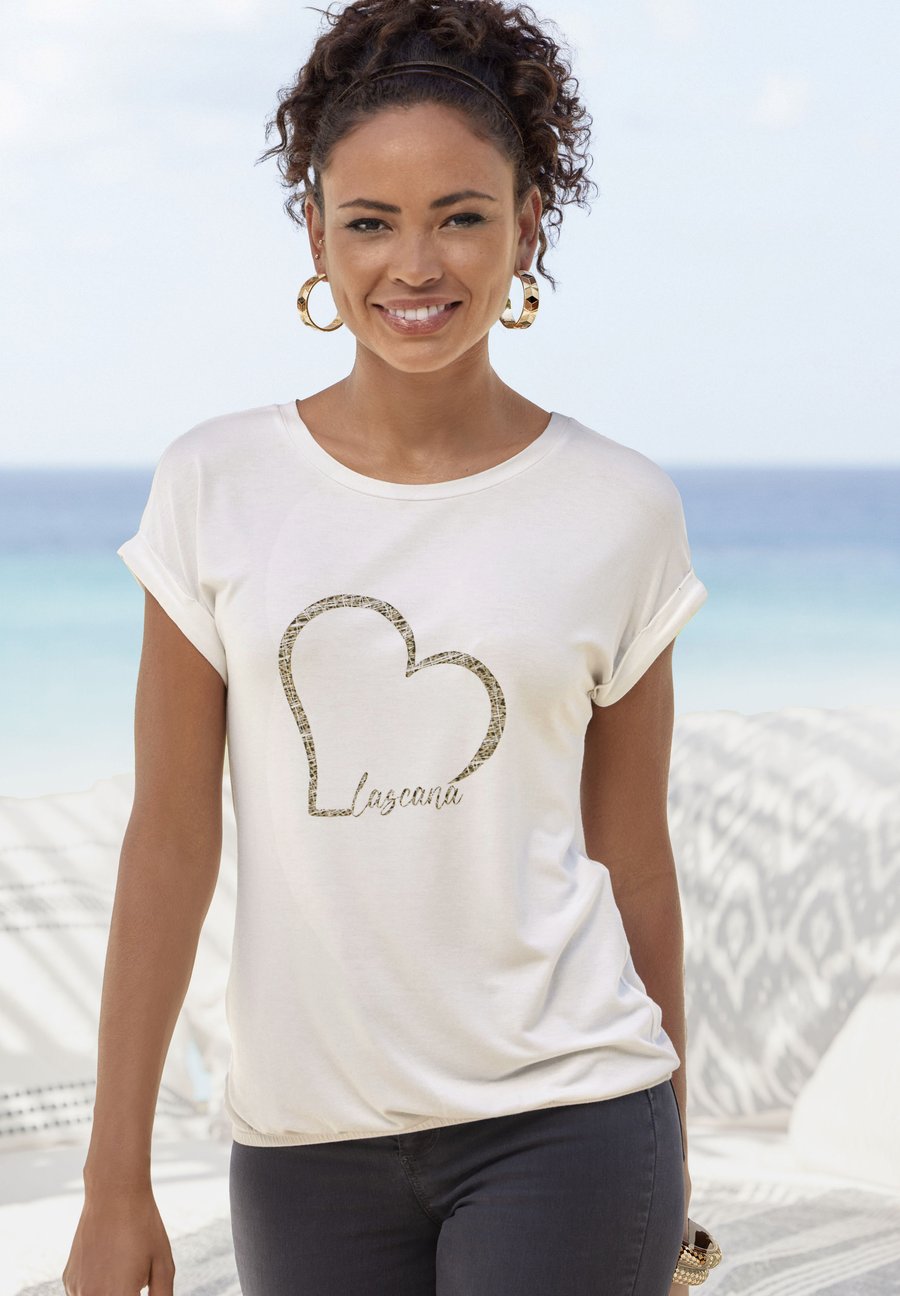 Футболка LASCANA KURZARM, Creme/Beige
Футболка LASCANA KURZARM, Creme/Beige