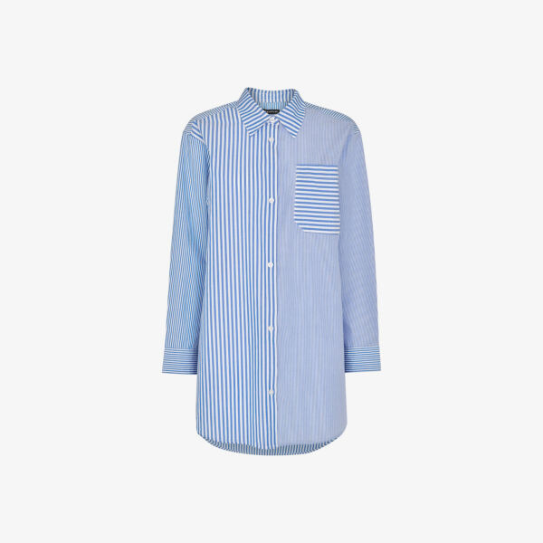 Хлопковая рубашка оверсайз в полоску Millie Whistles, мультиколор
Хлопковая рубашка оверсайз в полоску Millie Whistles, мультиколор