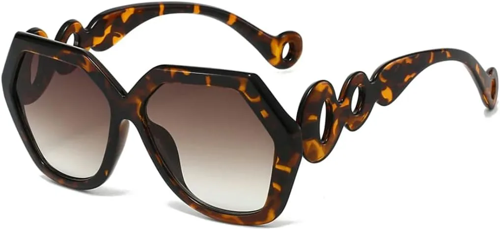 Модные ретро-солнцезащитные очки с градиентной шестиугольной оправой для женщин, контрастные, нестандартной формы, универсальные для мужчин UATXTAU, Leopard Brown
Модные ретро-солнцезащитные очки с градиентной шестиугольной оправой для женщин, контрастные, нестандартной формы, универсальные для мужчин UATXTAU, Leopard Brown