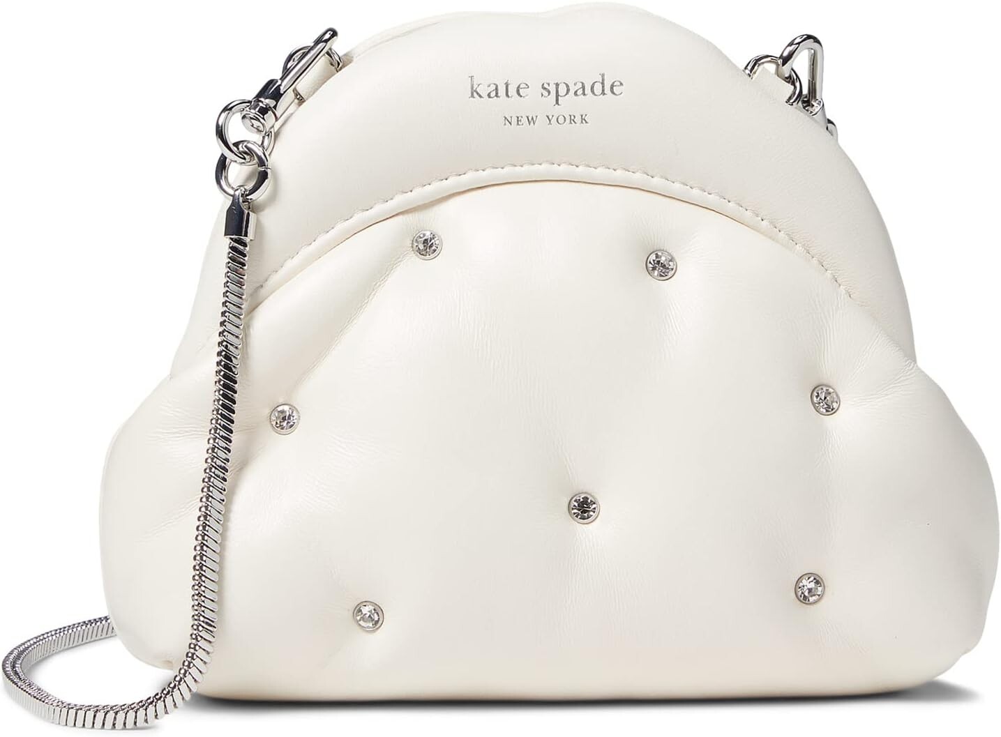 Миниатюрная сумка через плечо Cloud из гладкой стеганой кожи перламутрового оттенка Kate Spade New York, цвет Cream
Миниатюрная сумка через плечо Cloud из гладкой стеганой кожи перламутрового оттенка Kate Spade New York, цвет Cream