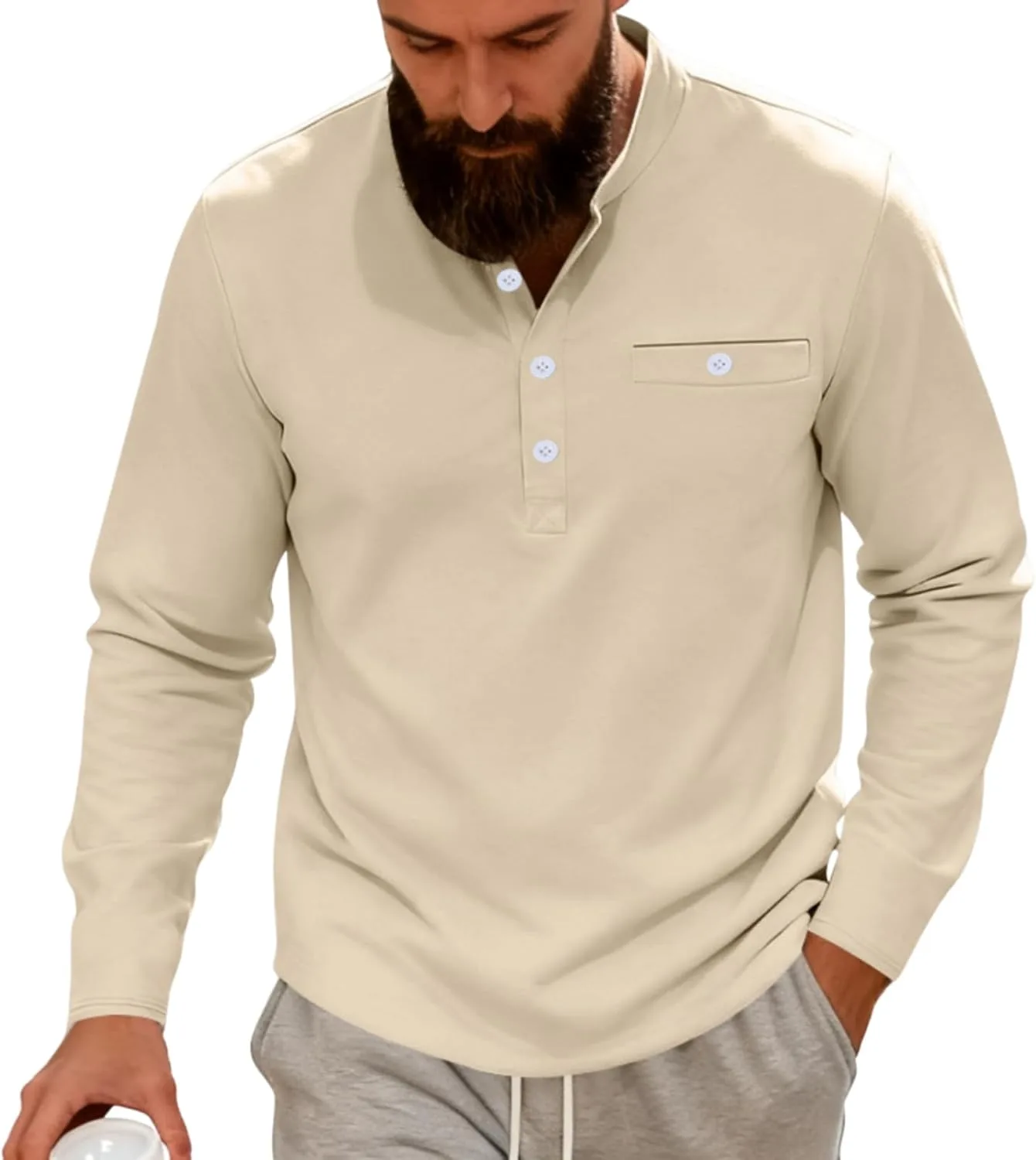 Футболка-поло для мужчин с длинным рукавом, оверсайз, V-образный вырез
Футболка-поло для мужчин с длинным рукавом, оверсайз, V-образный вырез