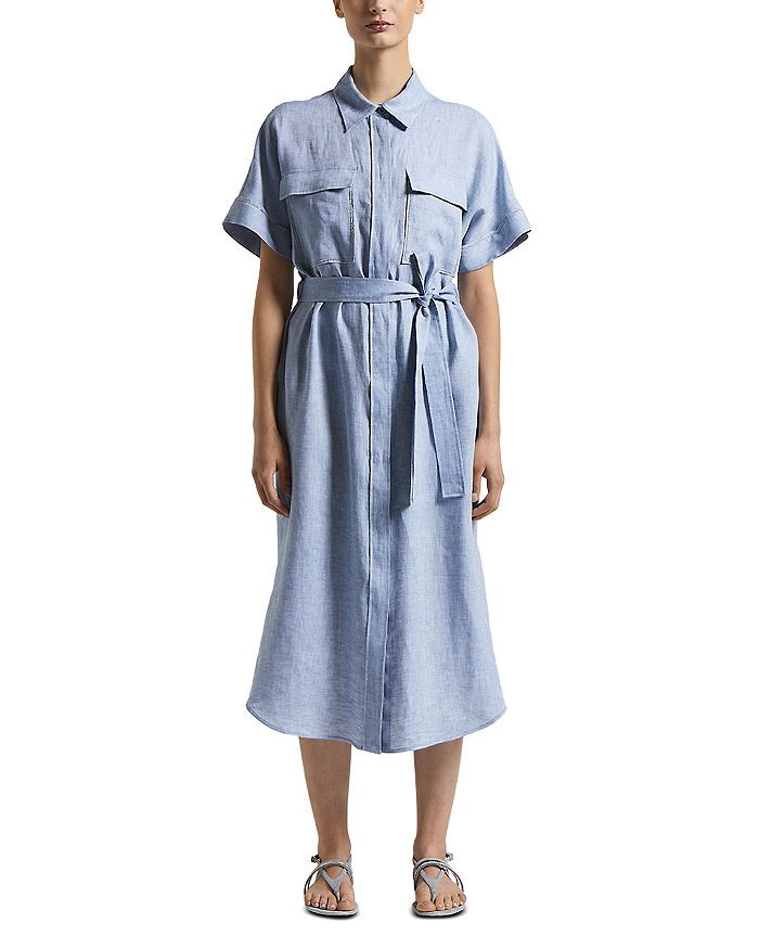 Платье на пуговицах Peserico, синий
Платье на пуговицах Peserico, синий