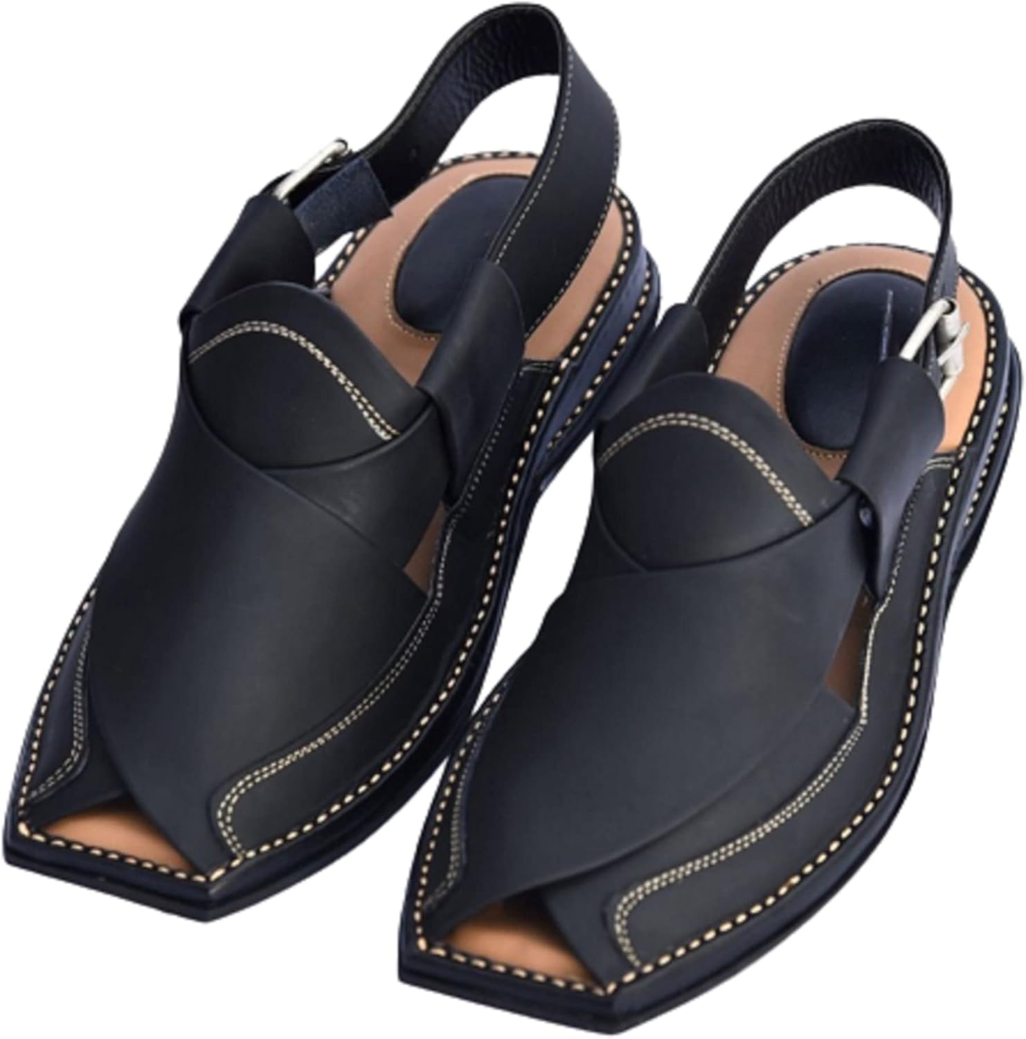 Мужские сандалии ручной работы с двойной подошвой из коровьей кожи - настоящие кожаные летние сандалии Peshawri для мужчин Classic Jackets, черный
Мужские сандалии ручной работы с двойной подошвой из коровьей кожи - настоящие кожаные летние сандалии Peshawri для мужчин Classic Jackets, черный