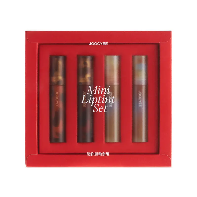 JIAOSE мини жидкая помада Radiance Enhancing Box, легко растушевывается, блестящая, набор 4 шт Joocyee
JIAOSE мини жидкая помада Radiance Enhancing Box, легко растушевывается, блестящая, набор 4 шт Joocyee