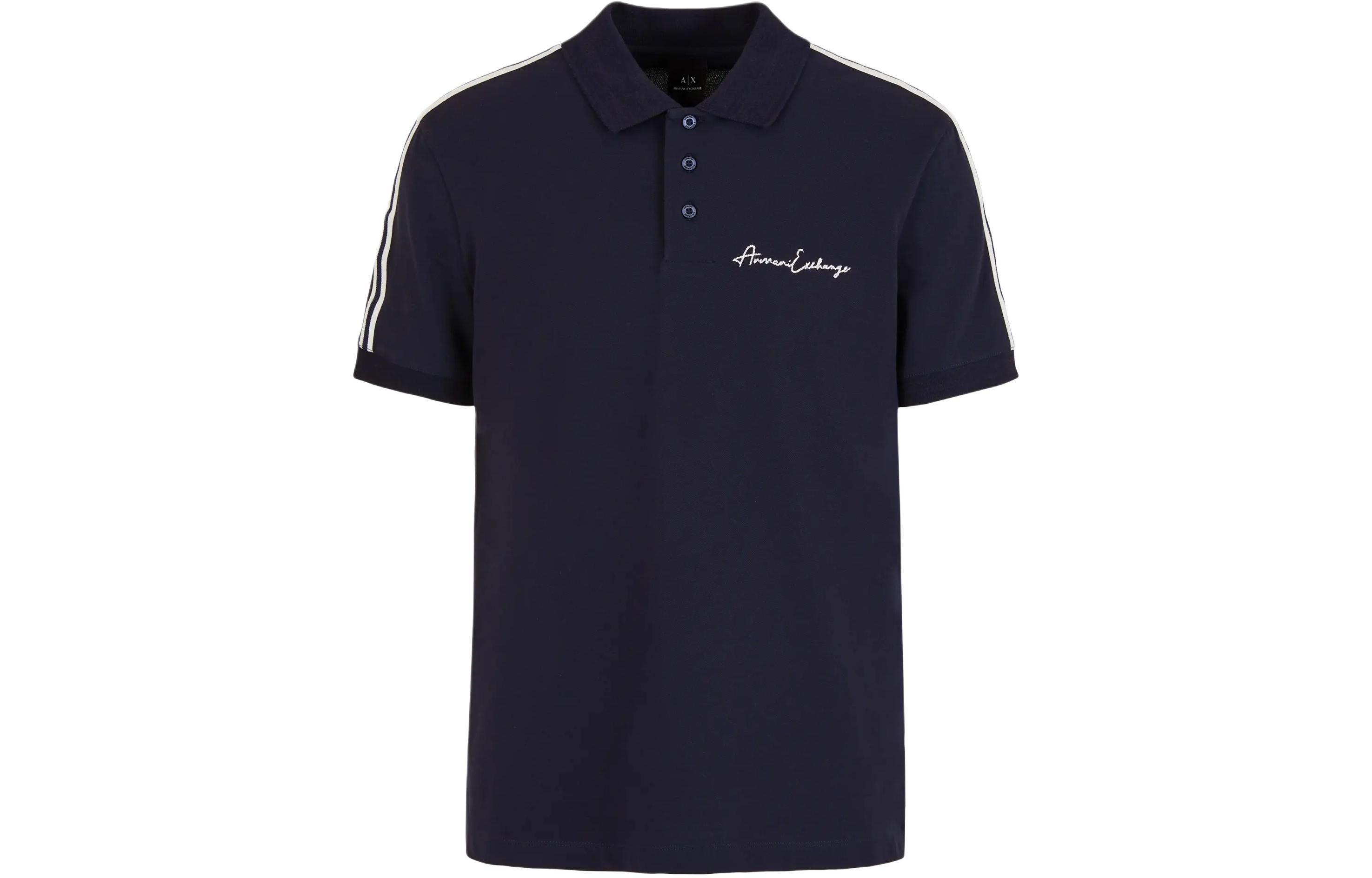 Поло с вышитым логотипом ARMANI EXCHANGE, морской синий
Поло с вышитым логотипом ARMANI EXCHANGE, морской синий