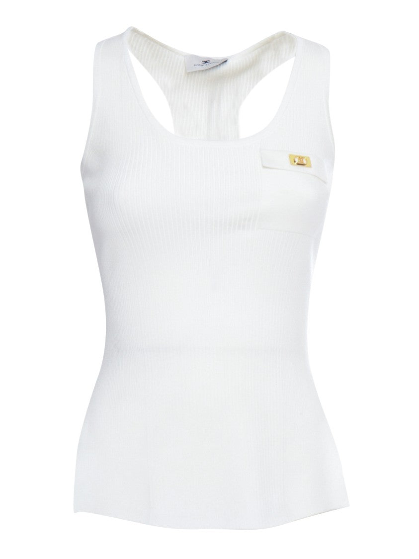 Приталенный трикотажный топ Elisabetta Franchi, белый
Приталенный трикотажный топ Elisabetta Franchi, белый