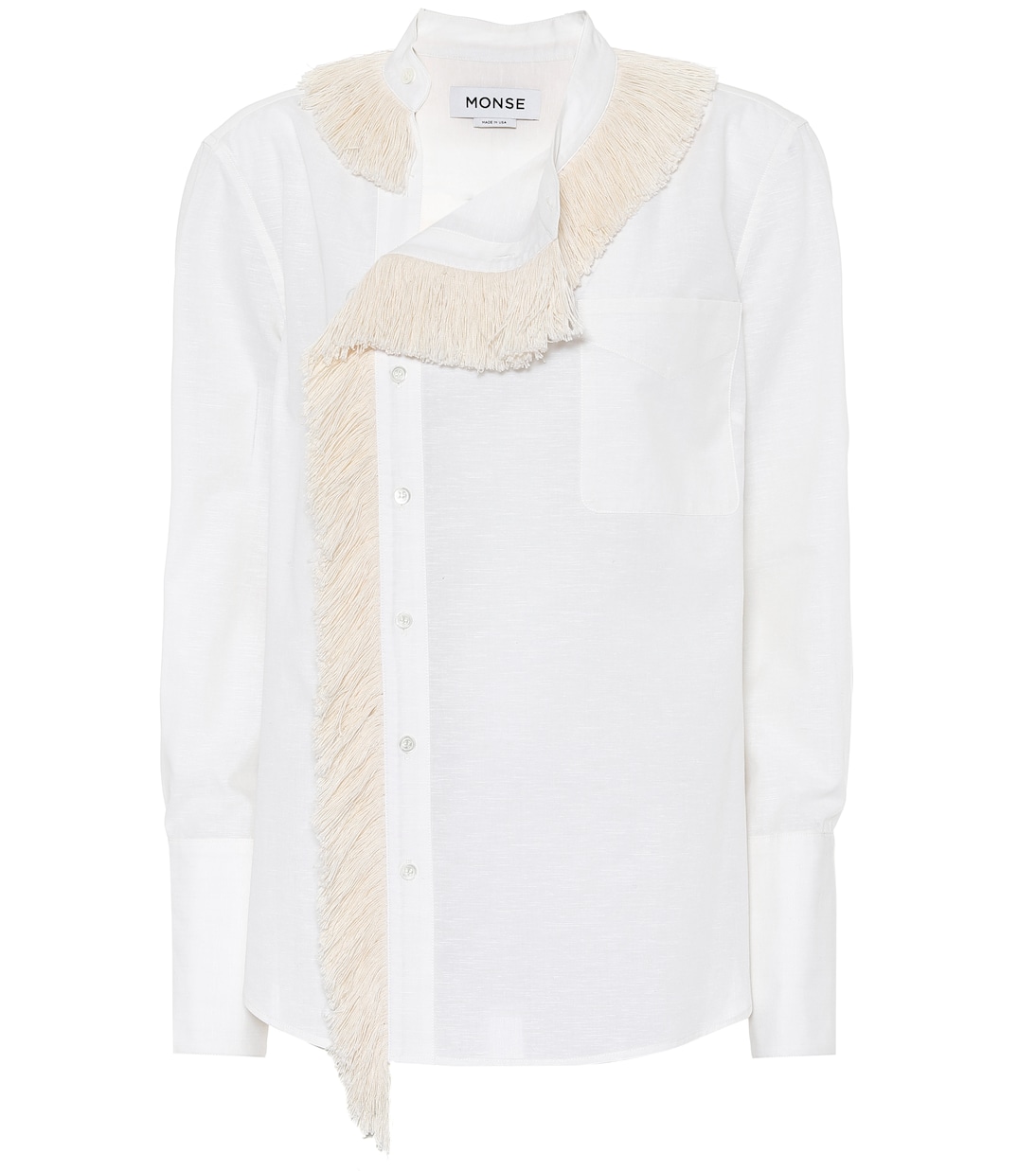 Рубашка из хлопка и льна с бахромой на воротнике Monse, Linen
Рубашка из хлопка и льна с бахромой на воротнике Monse, Linen