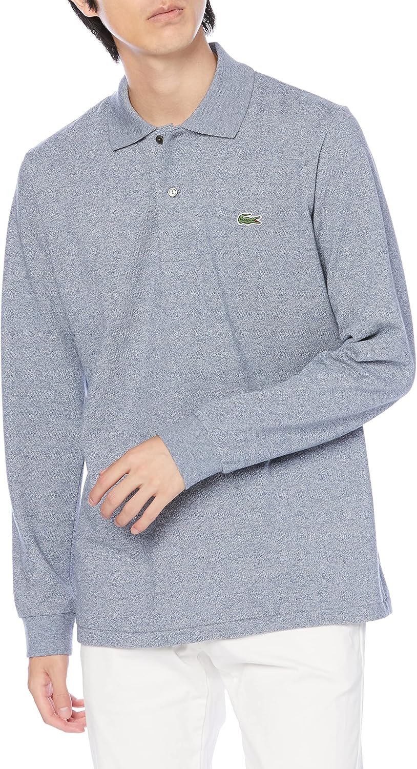 Мужская поло-рубашка с длинными рукавами в рубчик, цвет меланж, L1313 Lacoste, светло-серый
Мужская поло-рубашка с длинными рукавами в рубчик, цвет меланж, L1313 Lacoste, светло-серый