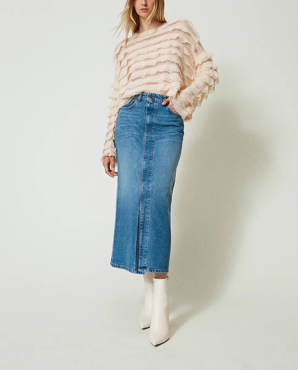 Юбка из денима Twinset, синий
Юбка из денима Twinset, синий