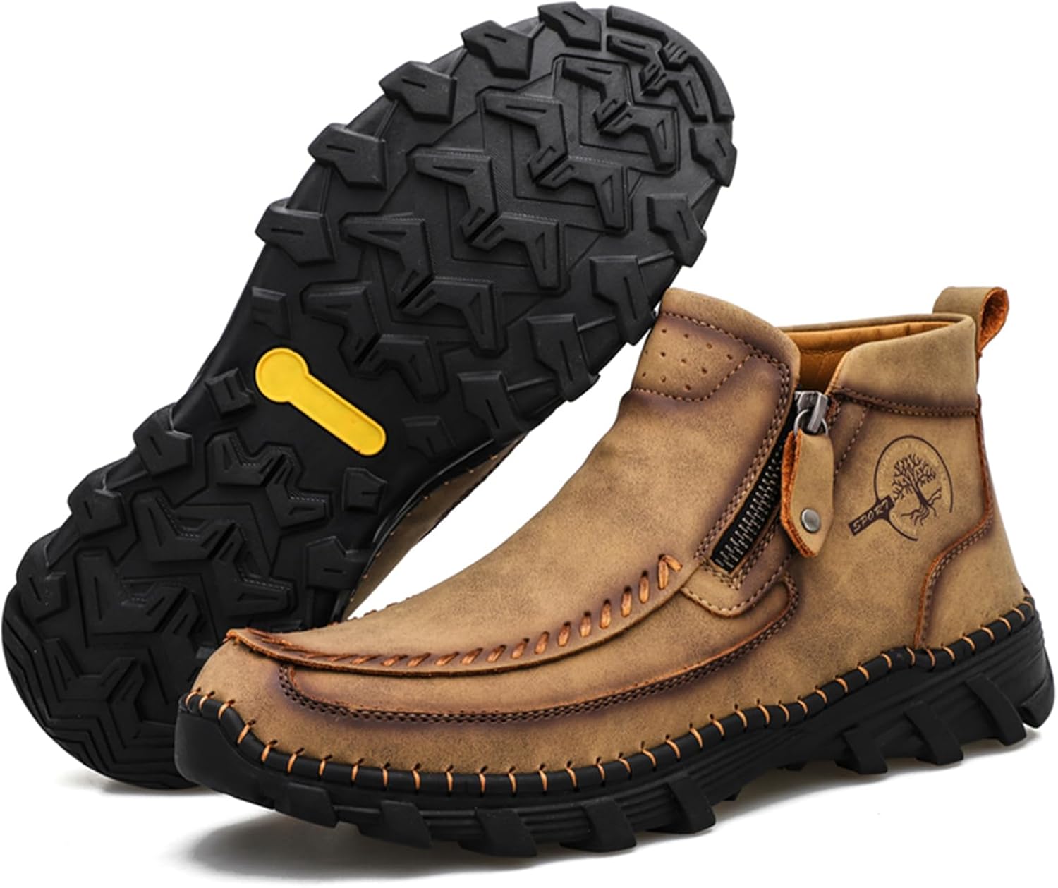 Мужские кожаные сшитые вручную ботинки без шнурков с боковой молнией, повседневные удобные мокасины-чукка для улицы, работы, вождения и походов Oigunle, хаки
Мужские кожаные сшитые вручную ботинки без шнурков с боковой молнией, повседневные удобные мокасины-чукка для улицы, работы, вождения и походов Oigunle, хаки