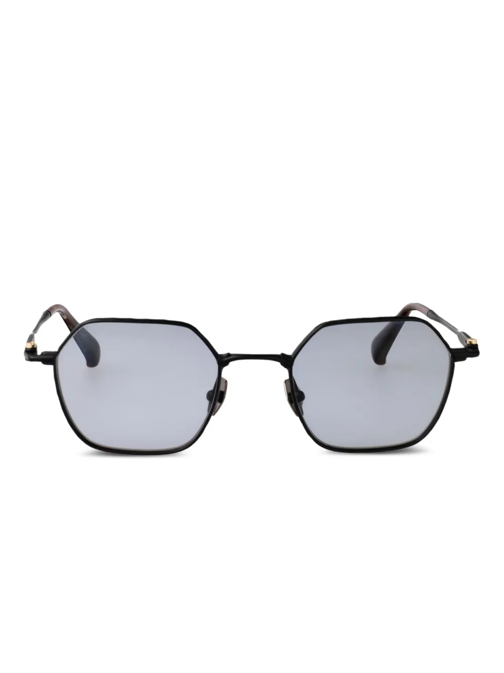 Солнцезащитные очки в геометрической оправе Yohji Yamamoto, черный 
Солнцезащитные очки в геометрической оправе Yohji Yamamoto, черный