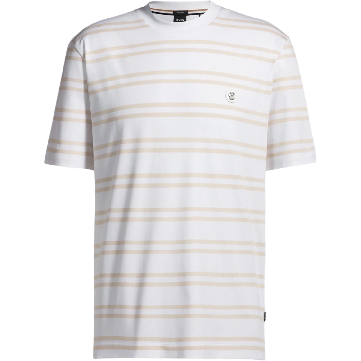 Полосатая футболка с коротким рукавом Hugo Boss, белый
Полосатая футболка с коротким рукавом Hugo Boss, белый