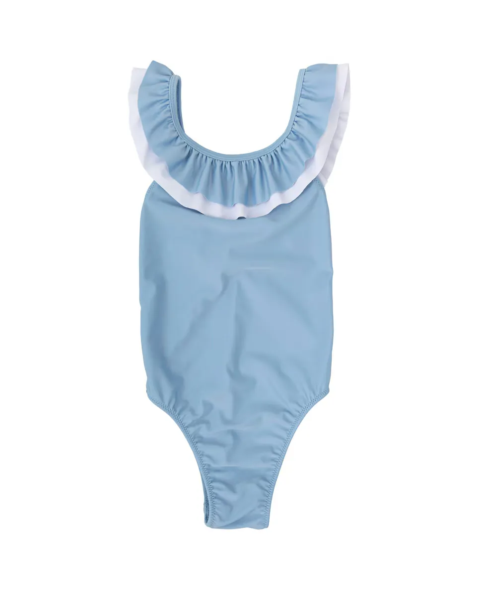 Детский купальник для девочки с рюшами, гладкая ткань BABIDÚ, синий
Детский купальник для девочки с рюшами, гладкая ткань BABIDÚ, синий