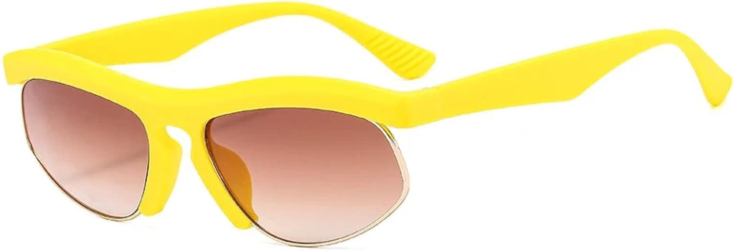 Модные панк-солнцезащитные очки в полуободковой оправе для мужчин и женщин, трендовые очки для активного отдыха и уличной фотографии, солнцезащитные очки UV400 TKKTLLT, Yellow Tea
Модные панк-солнцезащитные очки в полуободковой оправе для мужчин и женщин, трендовые очки для активного отдыха и уличной фотографии, солнцезащитные очки UV400 TKKTLLT, Yellow Tea