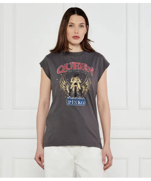 Футболка Марракеш Regular fit Pinko, серый 
Футболка Марракеш Regular fit Pinko, серый