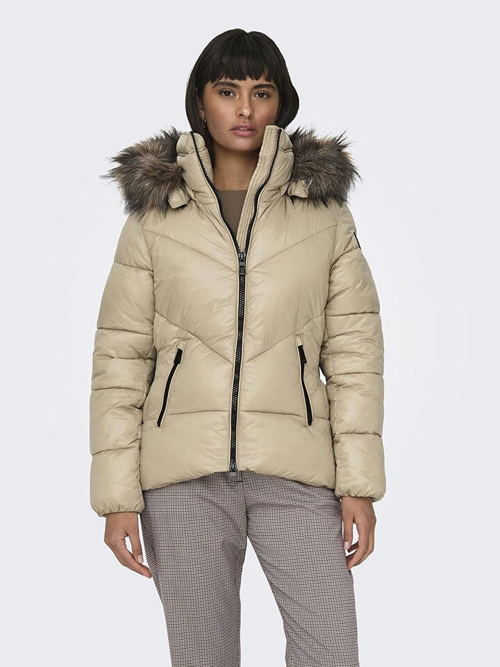 Пуховик ONLY Winterjacke, бежевый 
Пуховик ONLY Winterjacke, бежевый