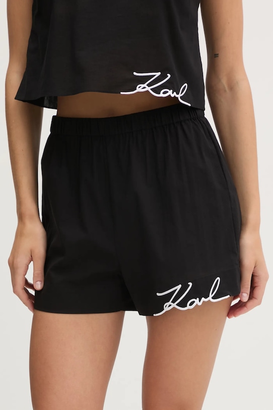 Хлопковые пляжные шорты Karl Lagerfeld, черный
Хлопковые пляжные шорты Karl Lagerfeld, черный
