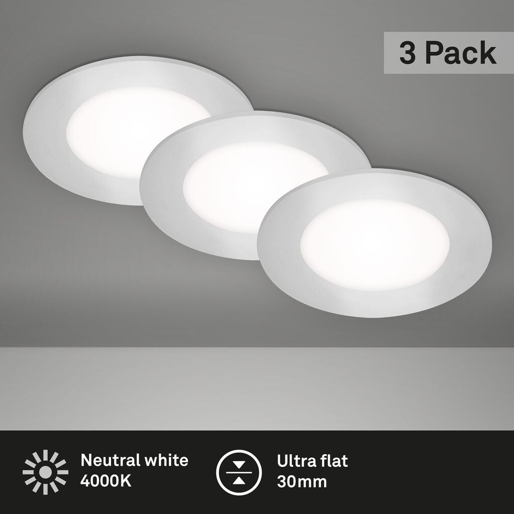 Briloner Leuchten FLAT IN LED комплект из 3 встраиваемых светильников 3 светодиодных пульта дистанционного управления 3 Вт 350 лм пластик хром матовый
Briloner Leuchten FLAT IN LED комплект из 3 встраиваемых светильников 3 светодиодных пульта дистанционного управления 3 Вт 350 лм пластик хром матовый