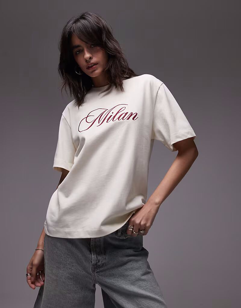 Футболка Milan премиум-класса с короткими рукавами и вышивкой Topshop цвета пахты
Футболка Milan премиум-класса с короткими рукавами и вышивкой Topshop цвета пахты