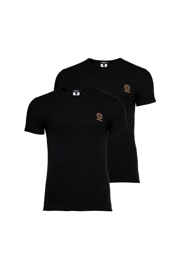 Футболка 2 шт. в упаковке - майка с круглым вырезом эластичный хлопок Versace, черный
Футболка 2 шт. в упаковке - майка с круглым вырезом эластичный хлопок Versace, черный