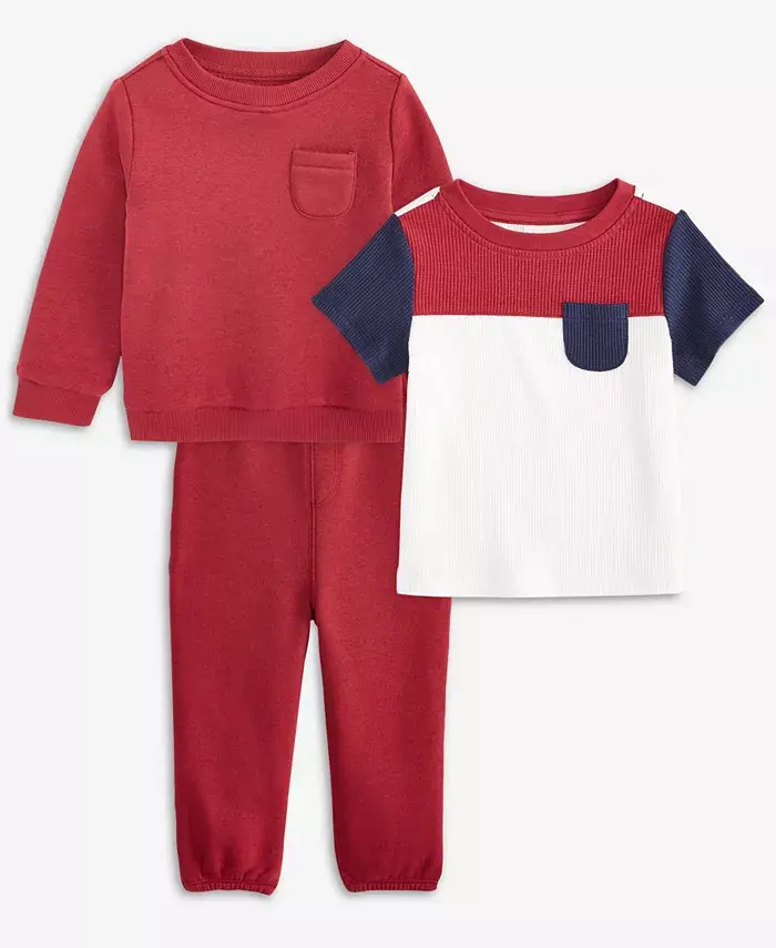 Футболка с вафельным принтом для мальчиков, флисовая толстовка и флисовые штаны First Impressions, красный
Футболка с вафельным принтом для мальчиков, флисовая толстовка и флисовые штаны First Impressions, красный