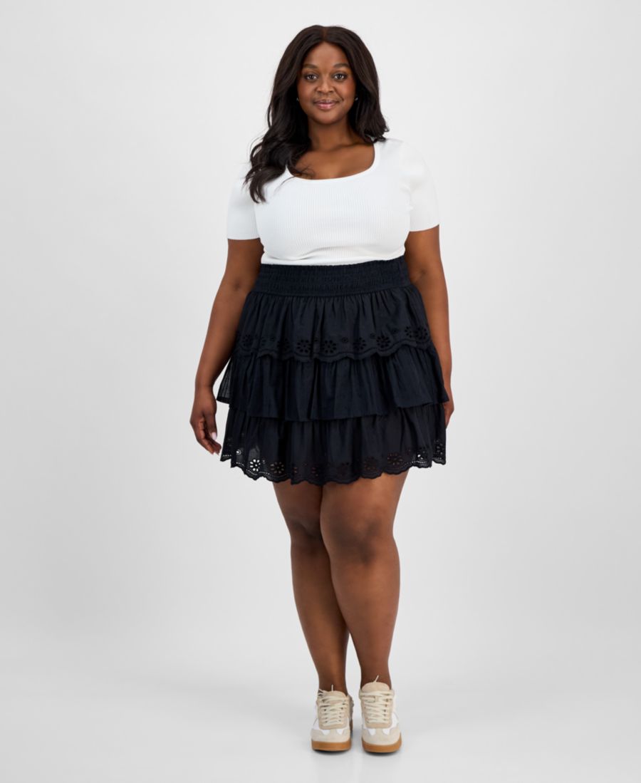 Мини-юбка с многослойными оборками больших размеров And Now This, Black
Мини-юбка с многослойными оборками больших размеров And Now This, Black