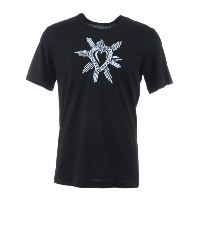 Футболка с короткими рукавами и изображением сердца Dolce & Gabbana, черный
Футболка с короткими рукавами и изображением сердца Dolce & Gabbana, черный