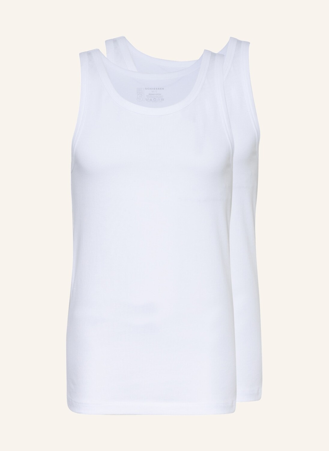 В упаковке 2 майки 95/5. Schiesser, белый
В упаковке 2 майки 95/5. Schiesser, белый