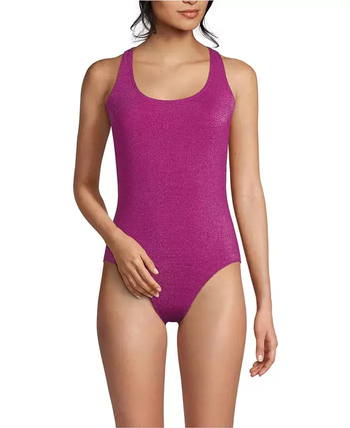 Женский устойчивый к хлору цельный купальник Shine X-Back с высоким разрезом, мягкими чашками и без затяжек Lands' End, синий
Женский устойчивый к хлору цельный купальник Shine X-Back с высоким разрезом, мягкими чашками и без затяжек Lands' End, синий