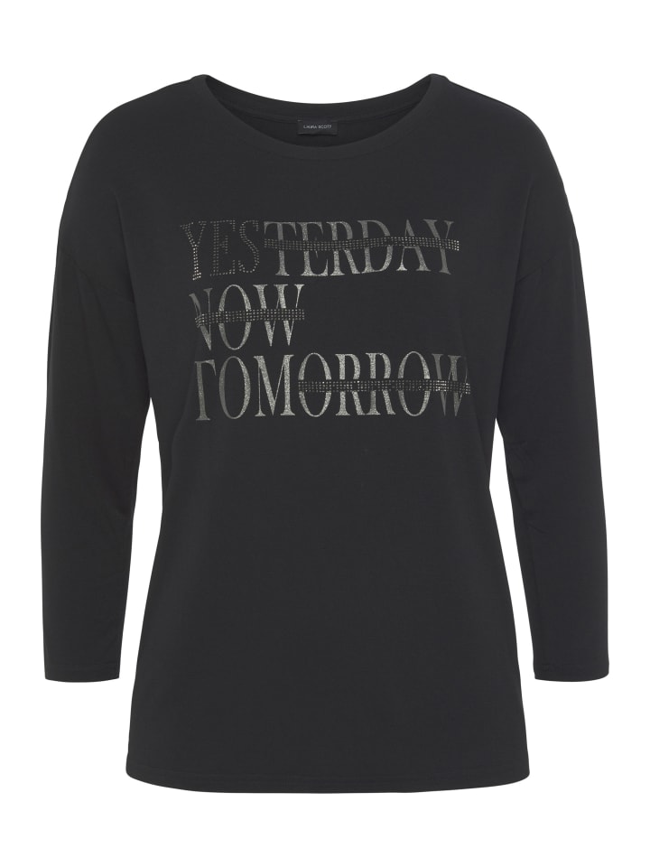 Рубашка с рукавами 3/4 черного цвета Laura Scott
Рубашка с рукавами 3/4 черного цвета Laura Scott