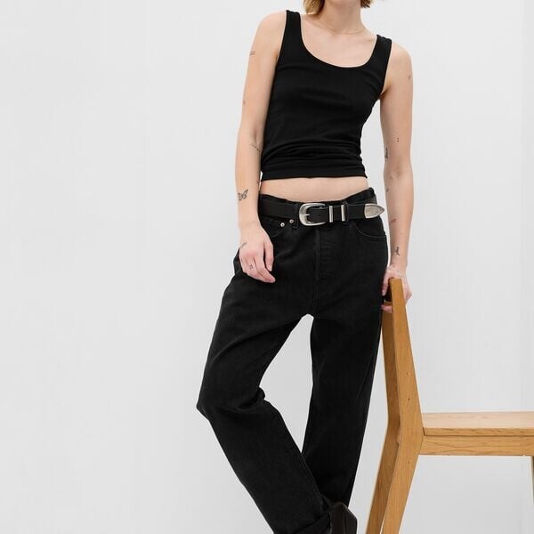 Майка из эластичного модала и хлопка Gap, черный
Майка из эластичного модала и хлопка Gap, черный