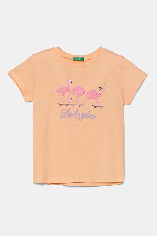 Детская хлопковая футболка United Colors Of Benetton, оранжевый
Детская хлопковая футболка United Colors Of Benetton, оранжевый