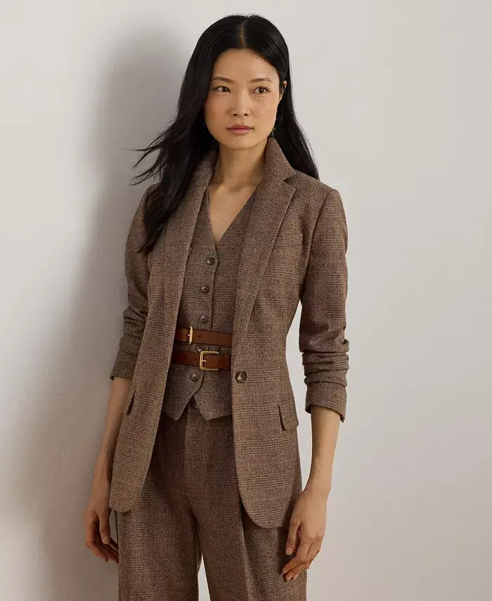 Женский блейзер из хлопковой смеси в клетку Glen Plaid Lauren Ralph Lauren, мультиколор
Женский блейзер из хлопковой смеси в клетку Glen Plaid Lauren Ralph Lauren, мультиколор