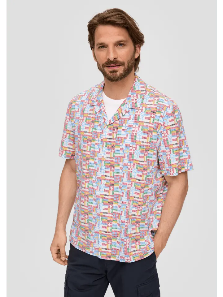 Рубашка s.Oliver, цвет mehrfarbig/weiß 
Рубашка s.Oliver, цвет mehrfarbig/weiß